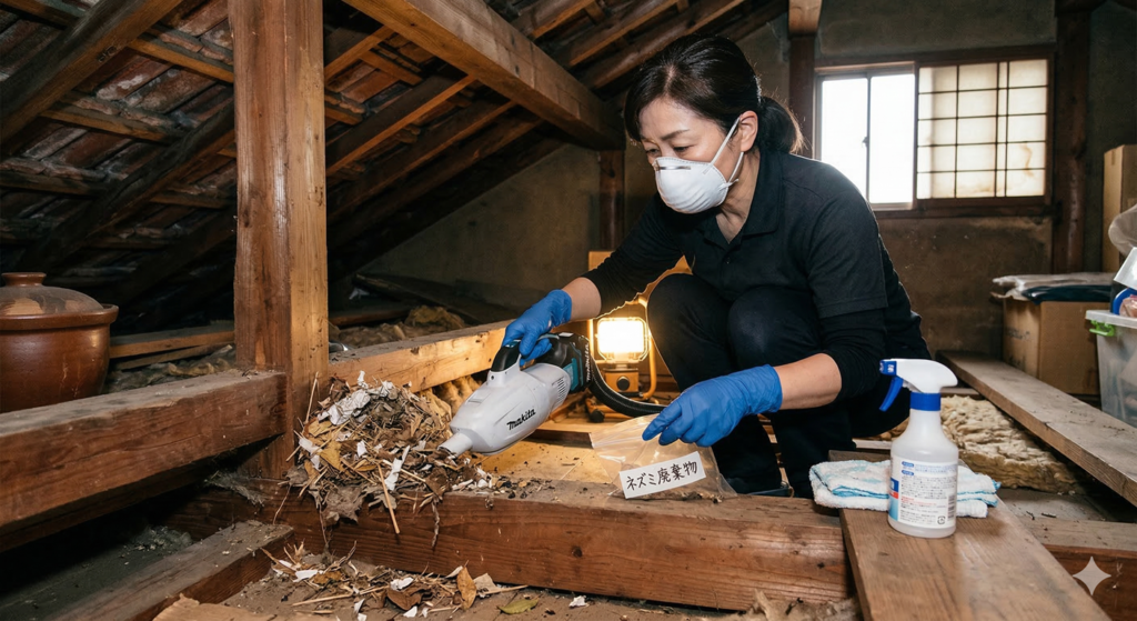 ネズミの感染症リスクを防ぐための安全な対策と掃除の注意点