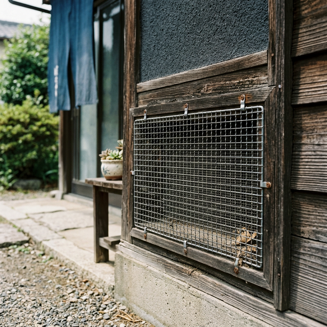 金属製の防鼠金網を使って床下の侵入経路を塞ぐ方法