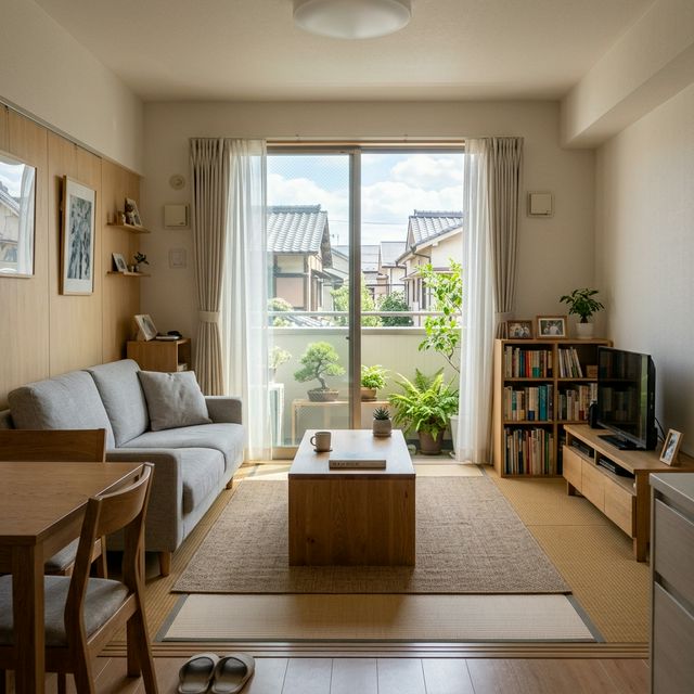 ネズミが完全に駆除されて安心で清潔な日本のリビングルームのイメージ