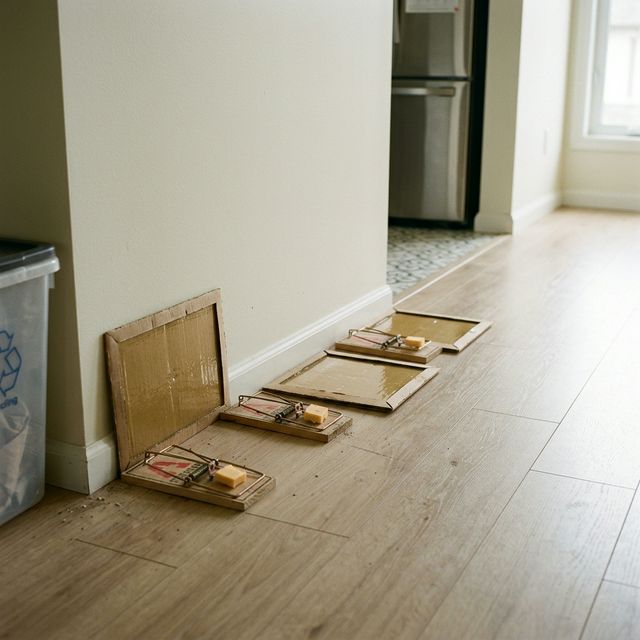 粘着シートと捕獲器の併用