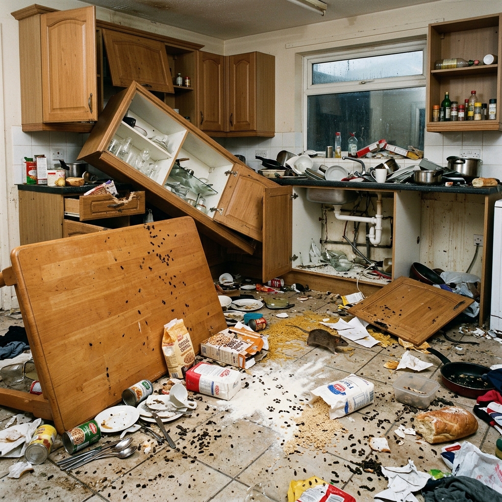 パニックによる部屋の衛生被害