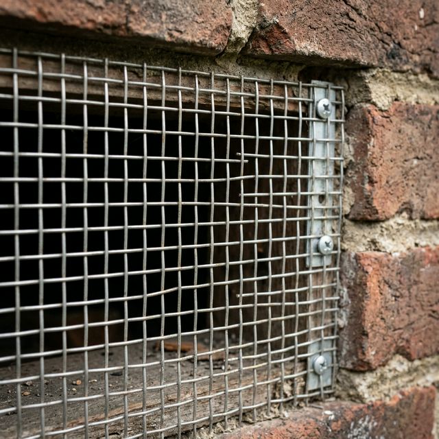 ネズミに破られないための細かい網目のステンレス金網