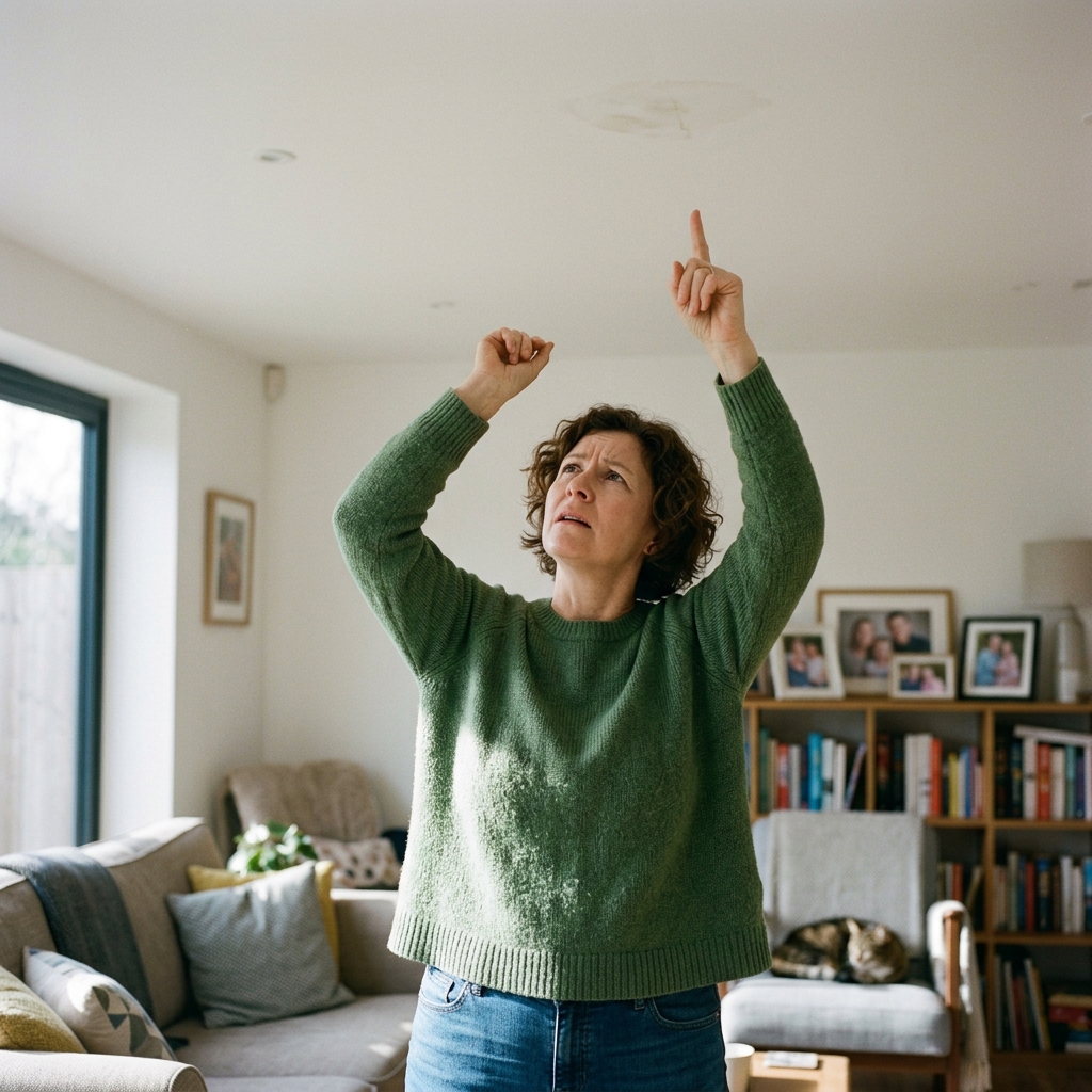 家の中で発生するネズミについて質問するユーザーのイメージ