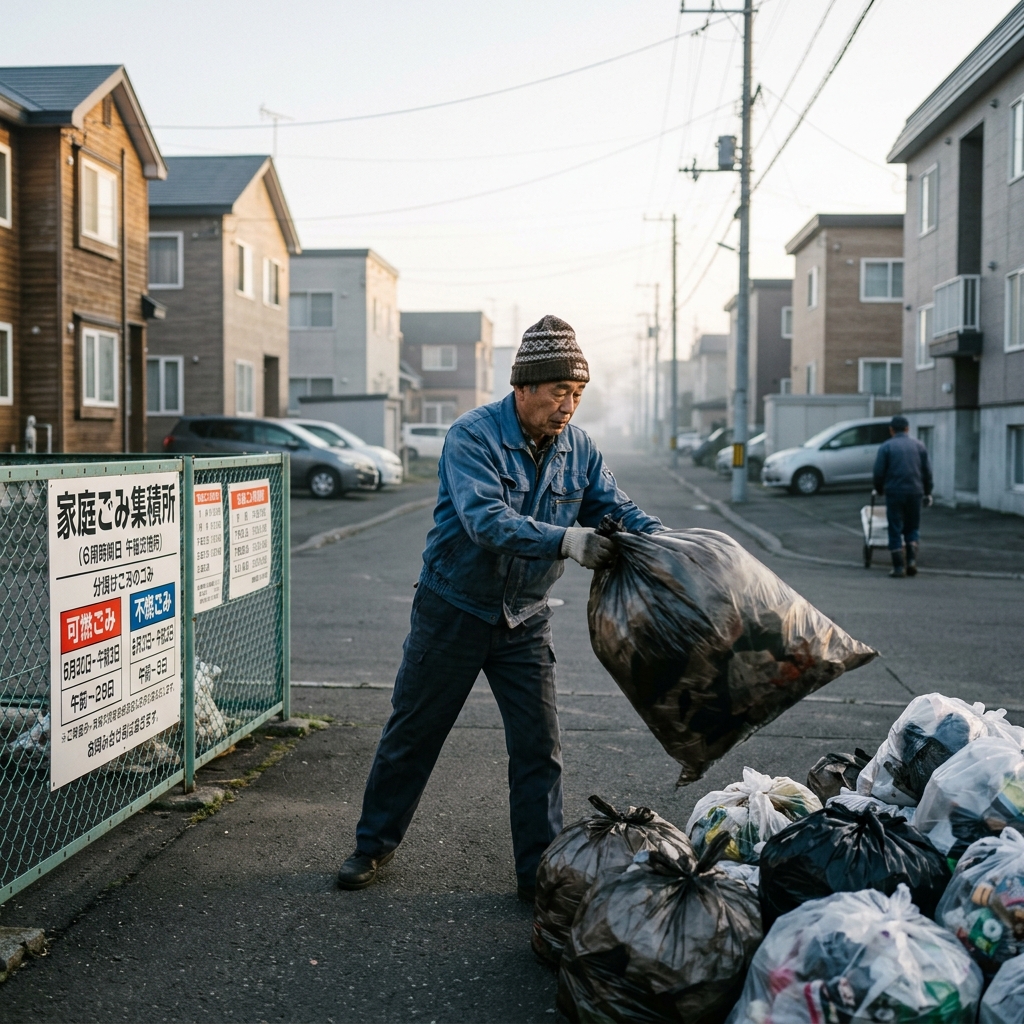 ネズミ処分と自治体ゴミ出しルールのイメージ