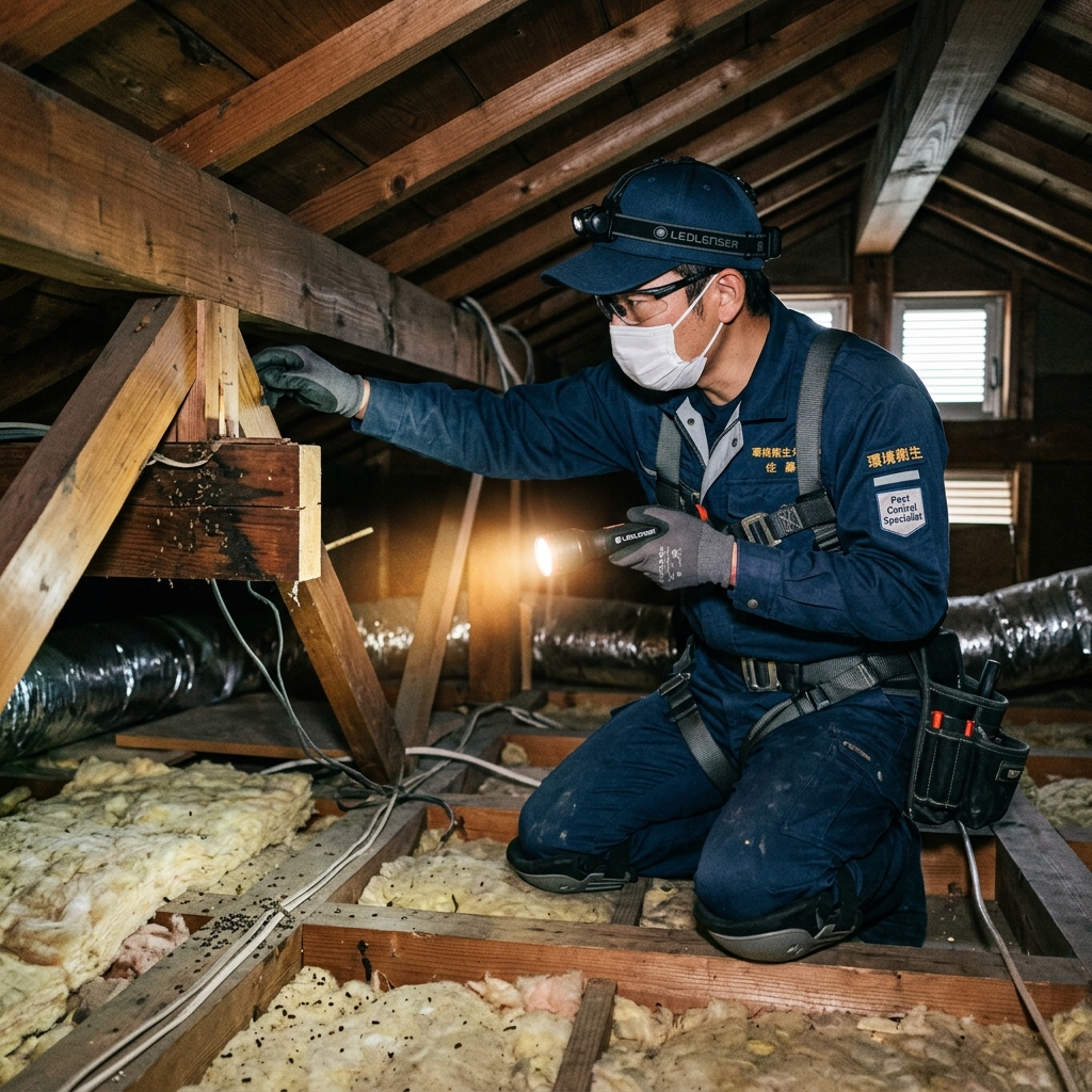 プロのネズミ駆除業者のイメージ