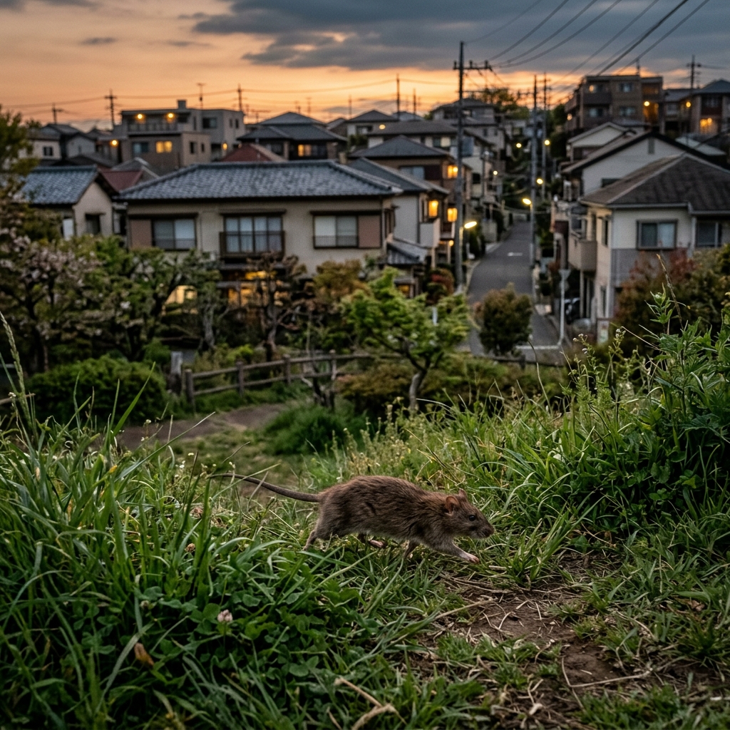 ネズミを屋外に逃がすイメージ