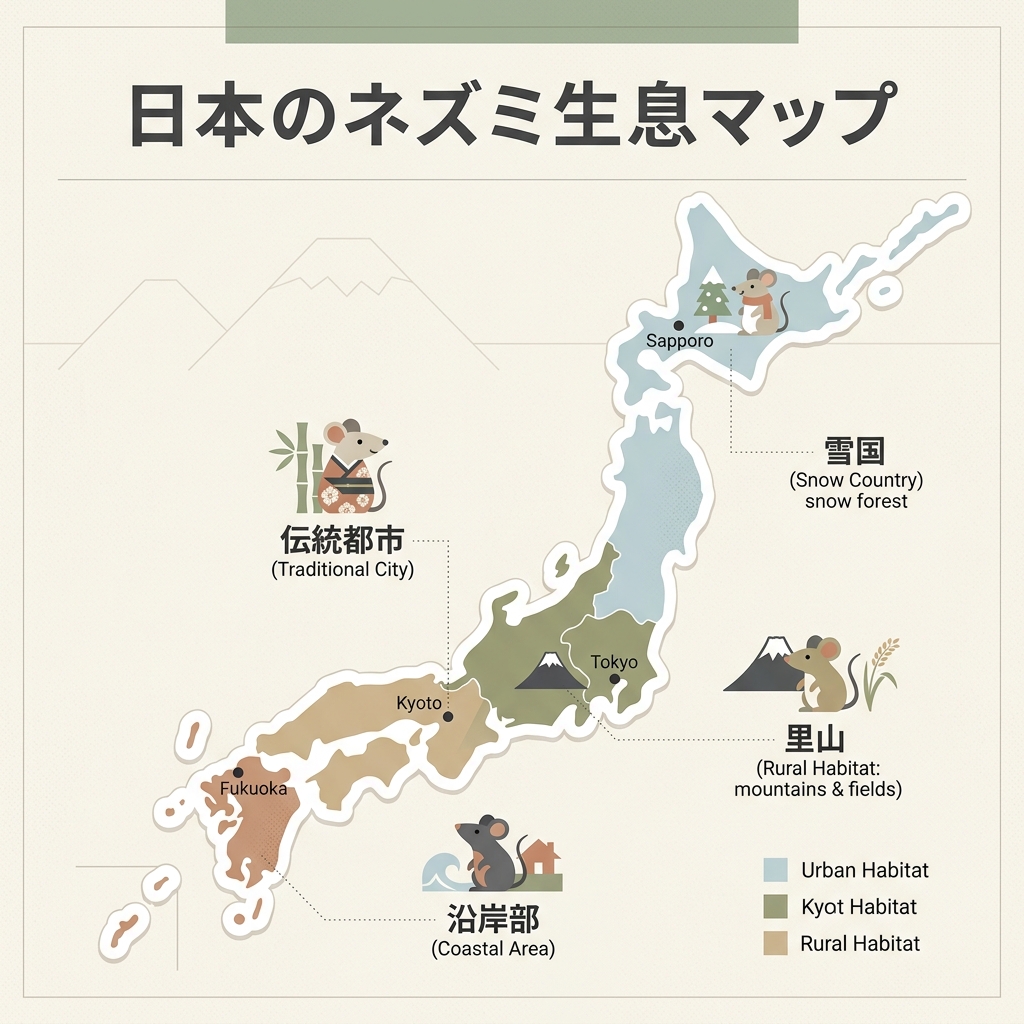 地域によって異なるネズミの種類と生態
