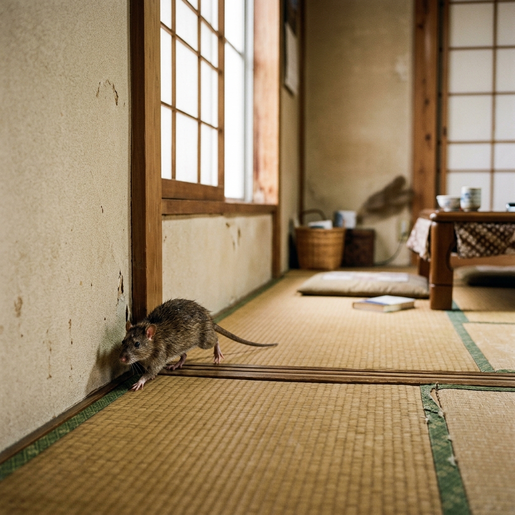 壁沿いを移動するネズミの習性